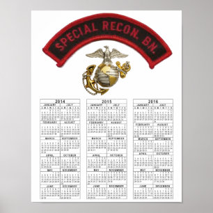 POSTER BATTALION RECON SPÉCIAL USMC