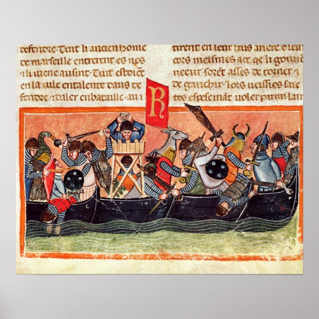 Poster Battle between Romans and Gauls (Devant)