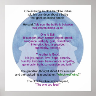 Poster Battling Wolves