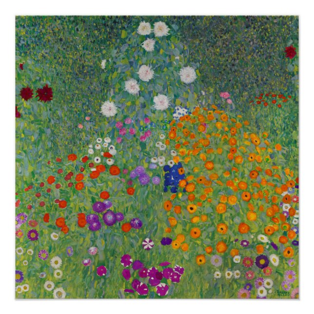 Poster Bauerngarten, Peinture à l'huile, Gustav Klimt (Devant)