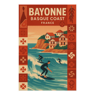 Poster Bayonne — Côte basque française
