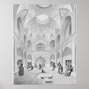 Poster Bazar d'Adji Seid Hussein, dans Kashan, de 'voyage