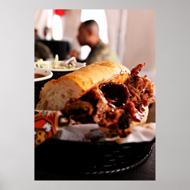 Poster BBQ Brisket Sandwich (Devant)