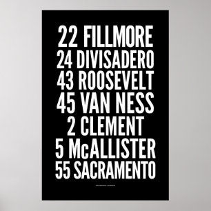 Poster BCL Classic Vintage San Francisco Scroll