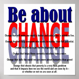 Poster Be about Change