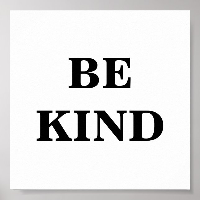 Poster Be Kind (Devant)