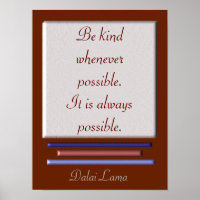 Be Kind - Dalai Lama quote - art print