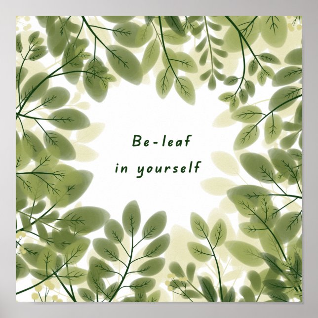 Poster "Be Leaf in Yself" (Devant)