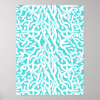 Beach Coral Reef Motif Nautique Blanc Bleu