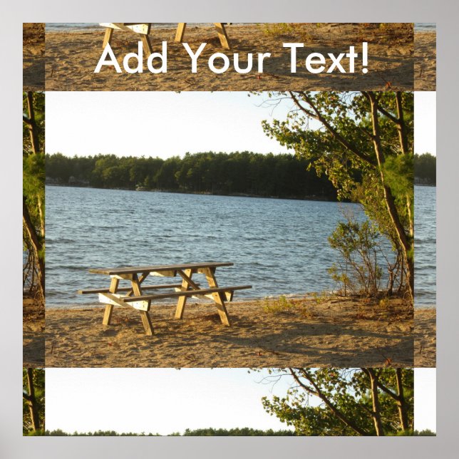 Poster Beach Park Bench (Devant)