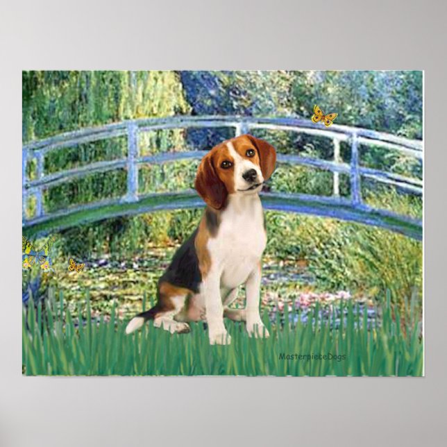 Poster Beagle1 - Pont de l'étang de nénuphars (Devant)