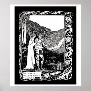 Poster Beardsley Lancelot et l'affiche des sorcières