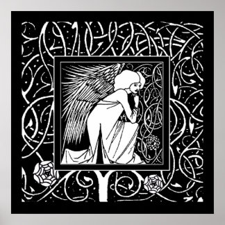Poster Beardsley Nouveau Angel Imprimer