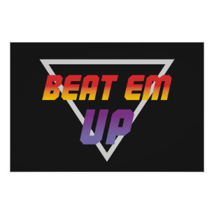 Poster Beat Em Up Retro Gaming