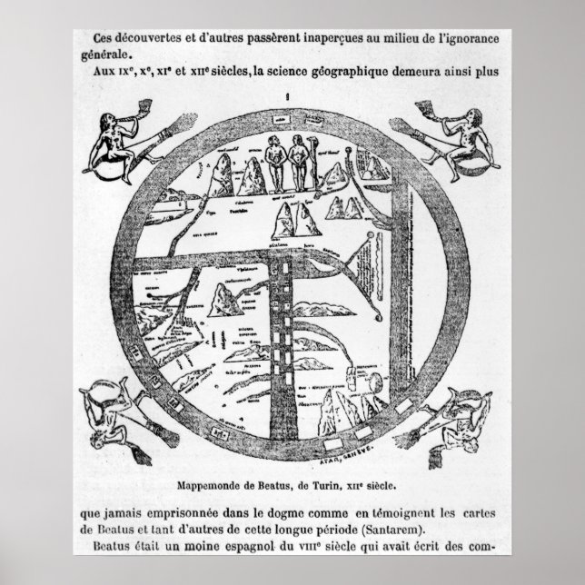 Poster Beatus de Turin mappamundi (Devant)