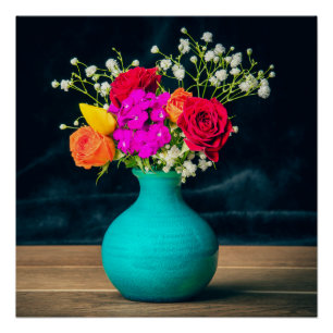 Poster Beau arrangement Fleur Encore Vie