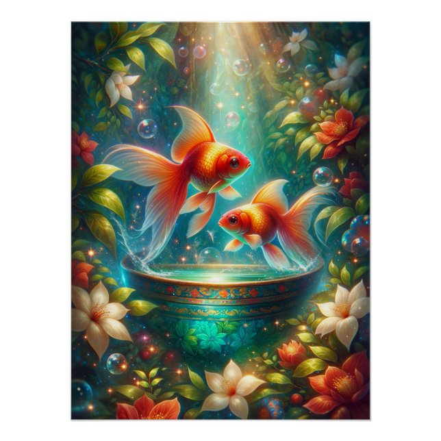 Poster Beau poisson rouge Nowruz (Devant)