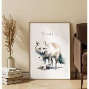 Poster Beauté Arctique : Renard d'hiver personnalisé