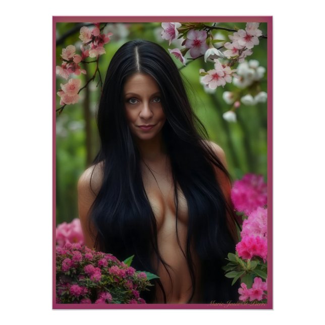 Poster Beauté aux cheveux foncés (Devant)