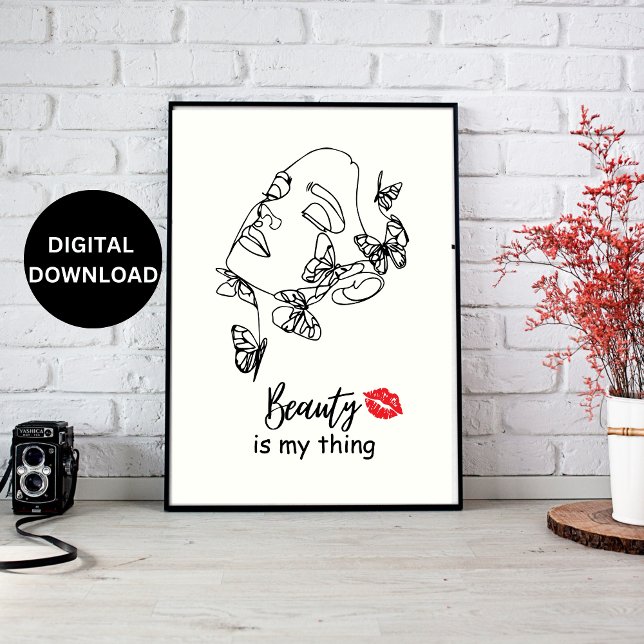 Poster Beauté de la salle de beauté de la beautician, Art (Créateur téléchargé)