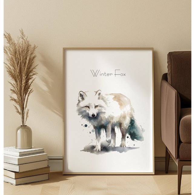 Poster Beauté de l'Arctique : Coutume de Fox d'hiver (Créateur téléchargé)