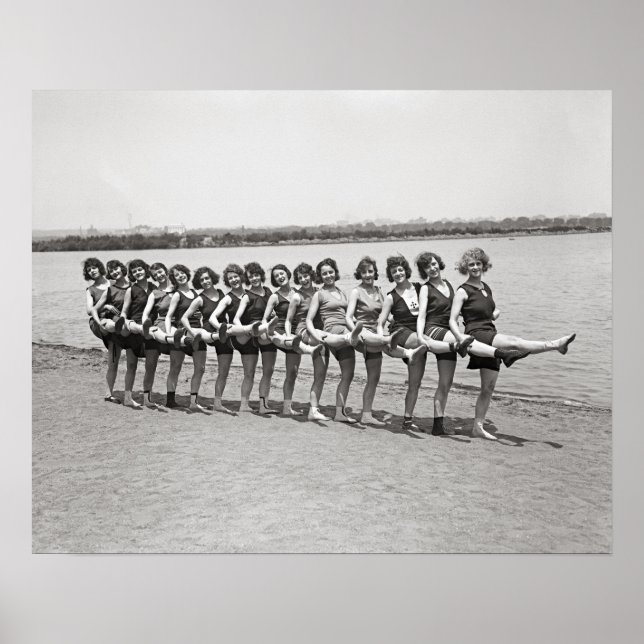 Poster Beautés de bain, 1923. Photo vintage (Devant)