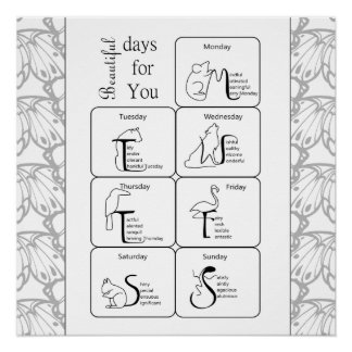 Poster Beautiful days for you  in your honey week