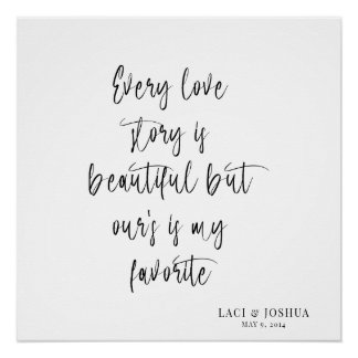 Poster Beautiful Personalized Wedding Tapestry Backdrop 