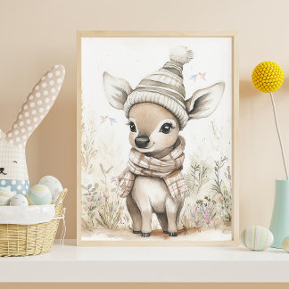 Poster Bébé Cerf Mignon