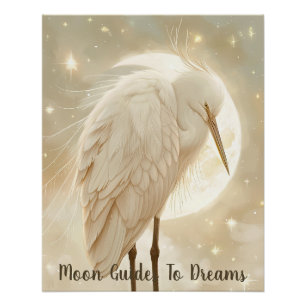Poster Bébé d'Aiguille dormant sur la Lune