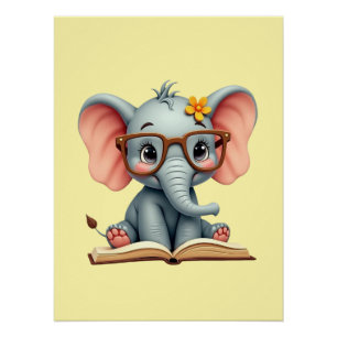 Poster Bébé éléphant sage