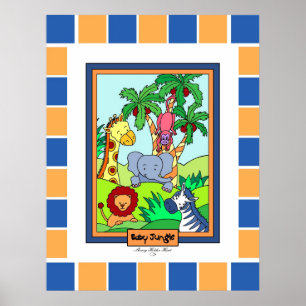 Poster Bébé Jungle 28 Personnalisé 2