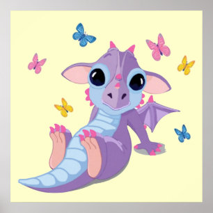 Poster Bébé mignon Dragon
