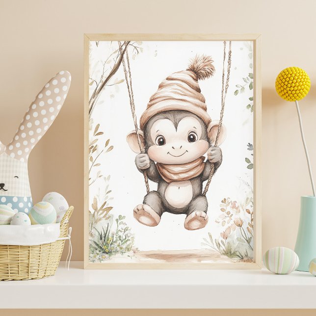 Poster Bébé singe mignon (Créateur téléchargé)