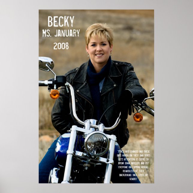 Poster Becky, Mme Janvier 2008 (Devant)