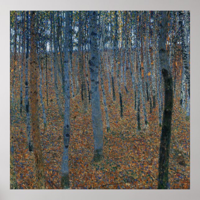 Poster Beech Grove I by Gustav Klimt (Devant)