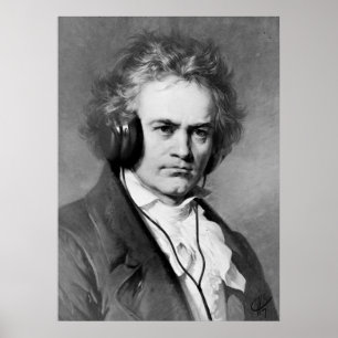 Poster Beethoven Rocks - Art Print