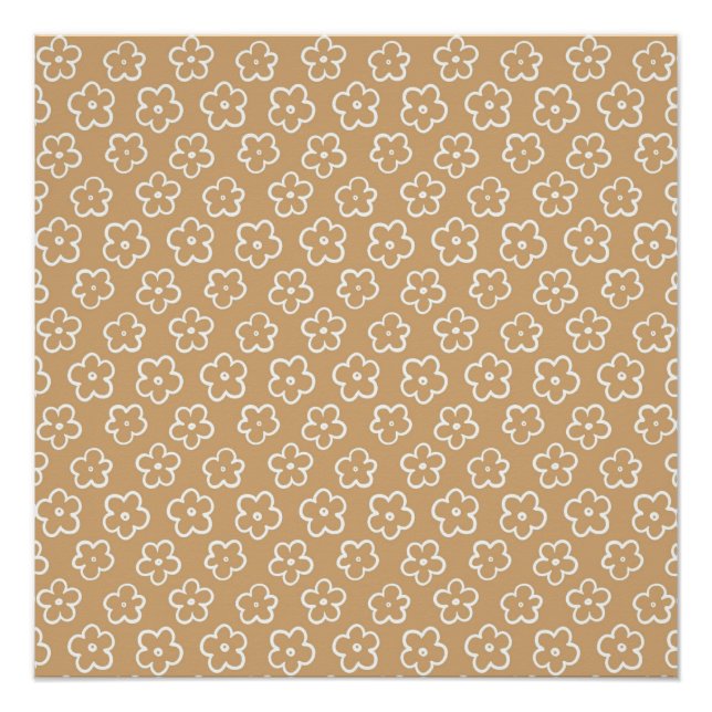 Poster Beige Y2K Bold Fleur sauvage vibrant Printemps Art (Devant)
