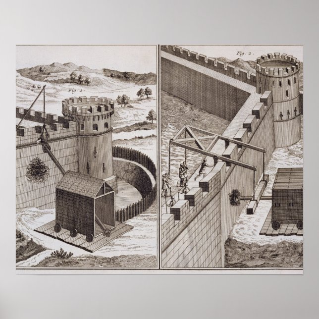 Poster Béliers romains batteurs, de l'Encyclopédie des S (Devant)