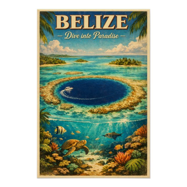 Poster BELIZE – Plongez dans le Paradis (Devant)
