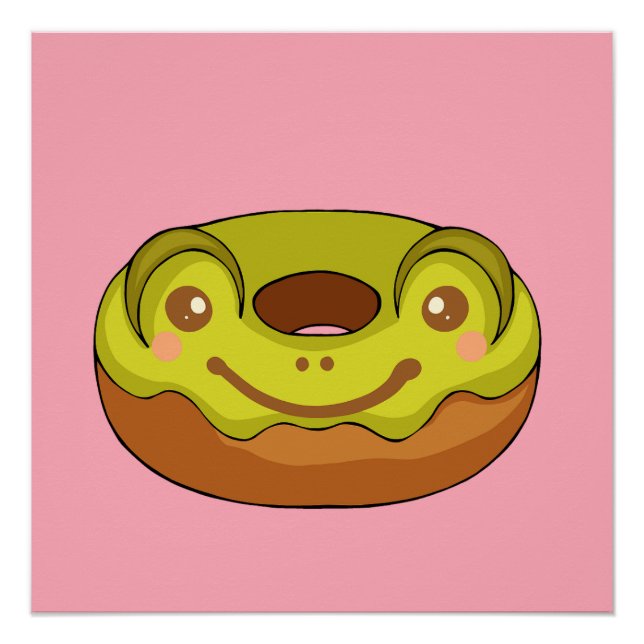 Poster Belle grenouille Matcha (Devant)