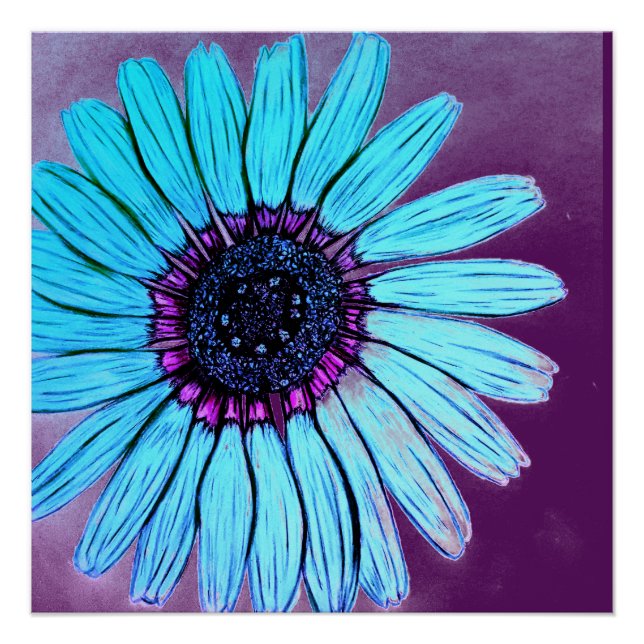 Poster Belle main Fleur Sketched (Devant)