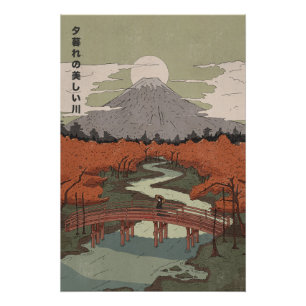 Poster Belle Rivière Au Crépuscule