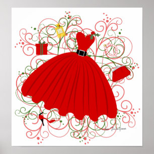 Poster Belle robe de Chrstmas