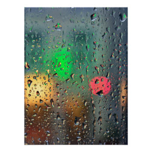 Poster Belle vue à travers la pluie