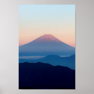 Poster Belle vue Mont Fuji, Japon, Sunrise