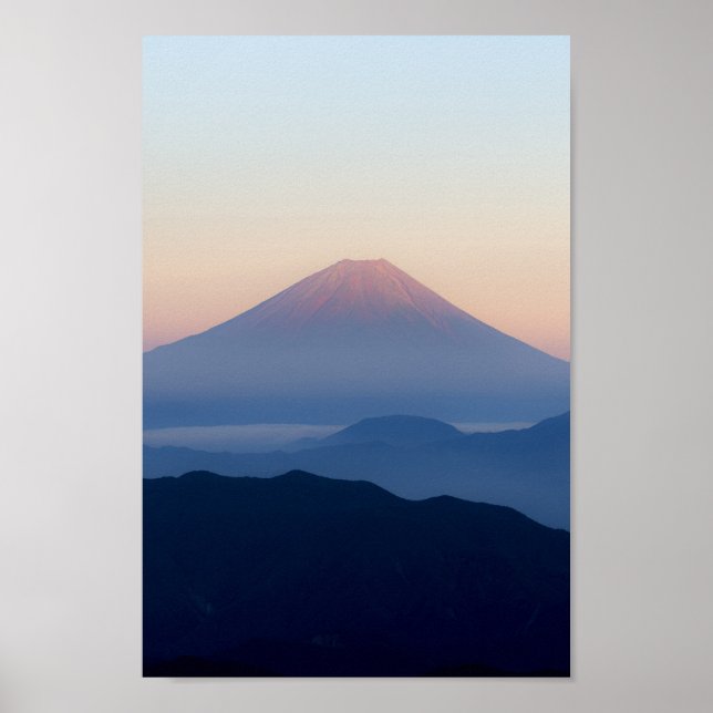 Poster Belle vue Mont Fuji, Japon, Sunrise (Devant)
