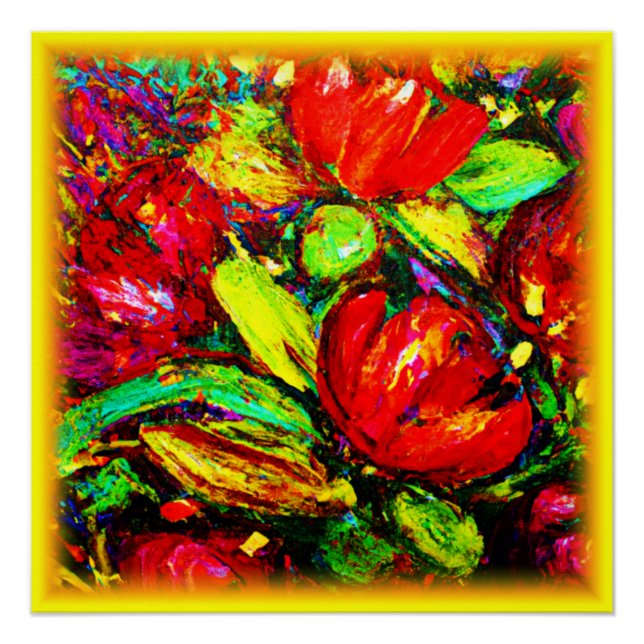 Poster "Belles Fleurs" Beau Art. Acheter Maintenant (Devant)