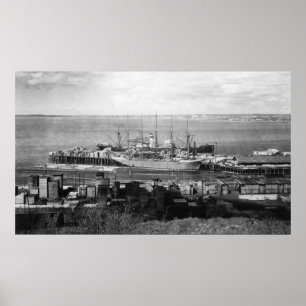 Poster Bellingham, navires de Washington - océan