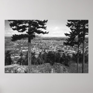 Poster Bellingham, vue de ville de WA de colline de